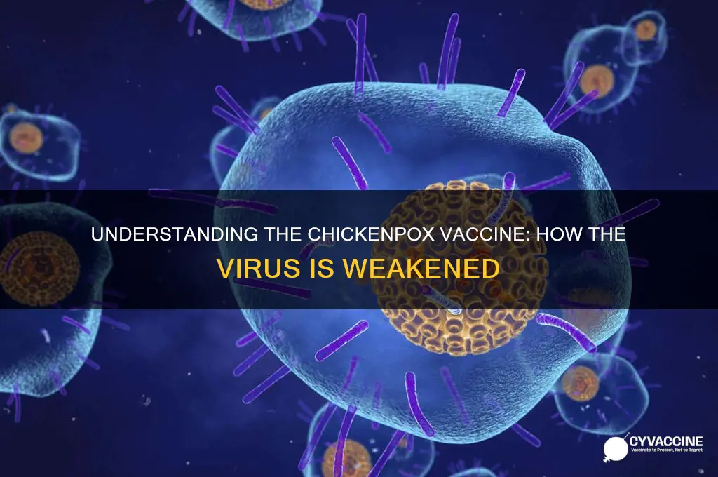 how is the chicken pox virus weakened in the vaccine