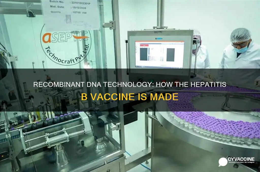 how is the hepatitis b vaccine made from recombinant