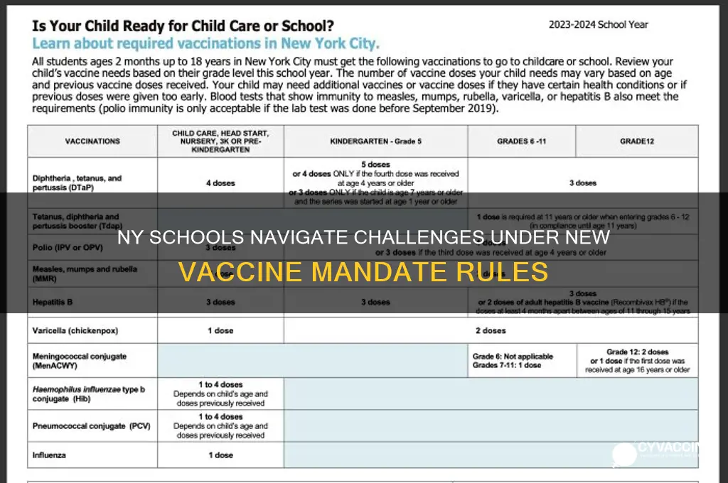 how is the vaccine rule affecting ny state schools