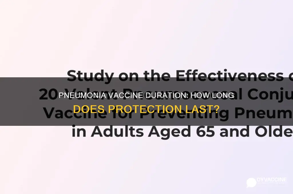 how longdoes a pneumonia vaccines last