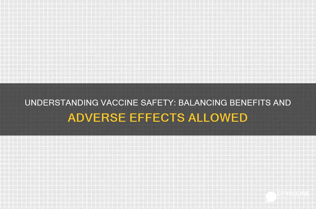 how many adverse affects are allowed for vaccines