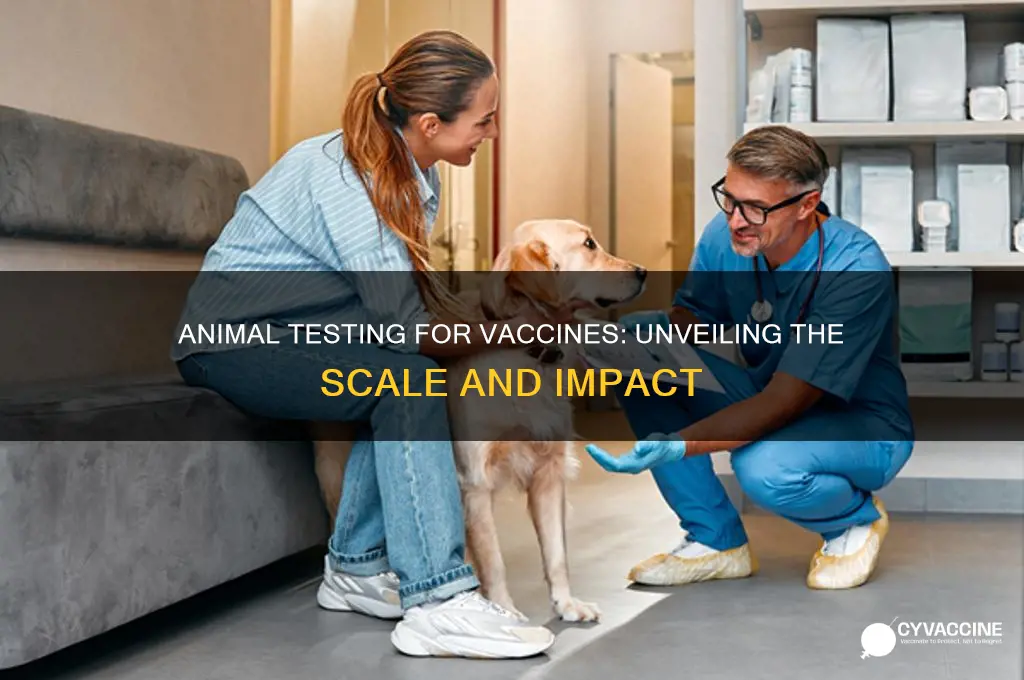 how many animals are tested on for vaccins