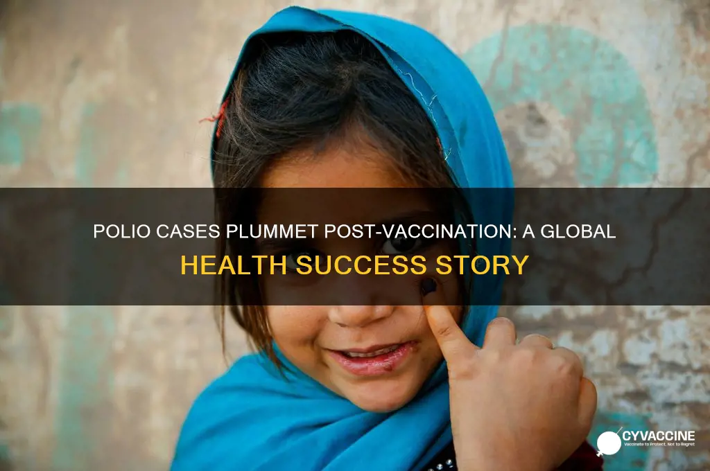 how many case of polio was reported after the vaccines