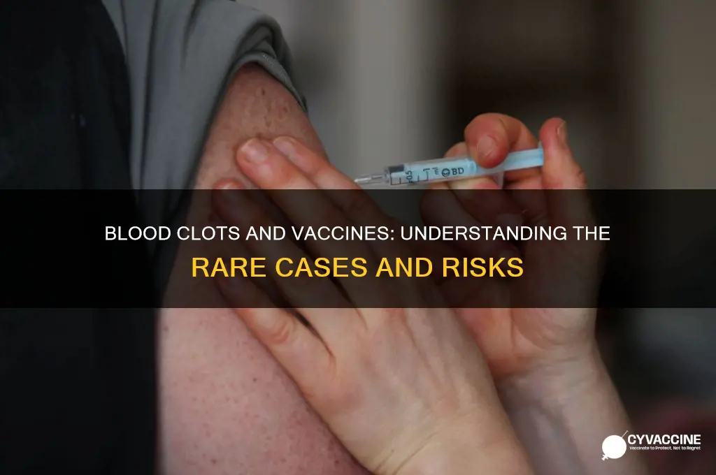 how many cases of blood clots from vaccine