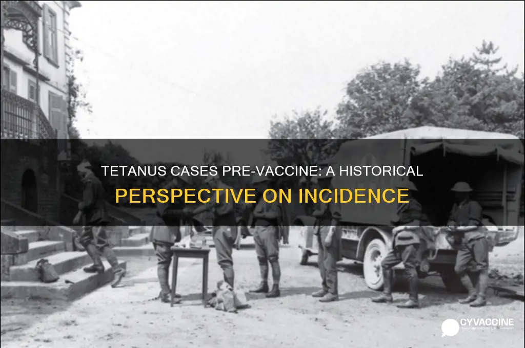 how many cases of tetnanus before there was a vaccine