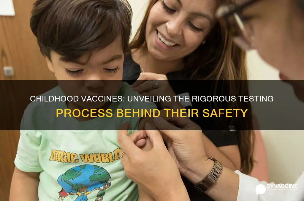 how many childhood vaccines are tested