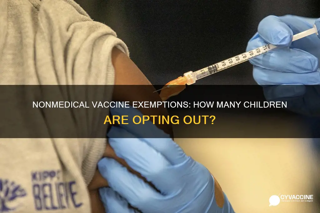 how many children are exempt from vaccines for nonmedical reasons