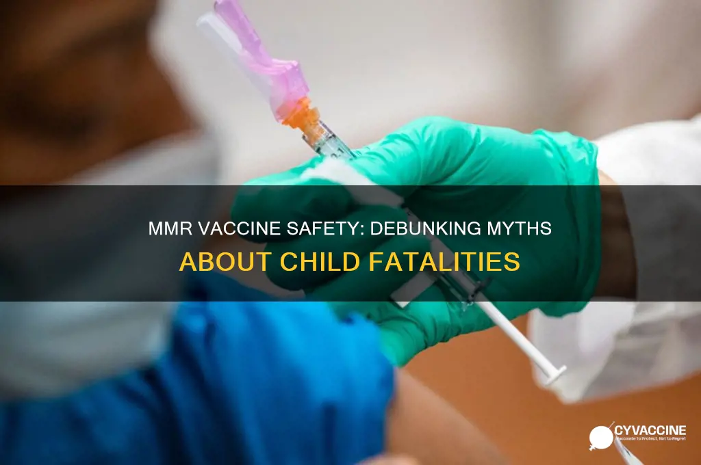 how many children have dued from the mmr vaccine