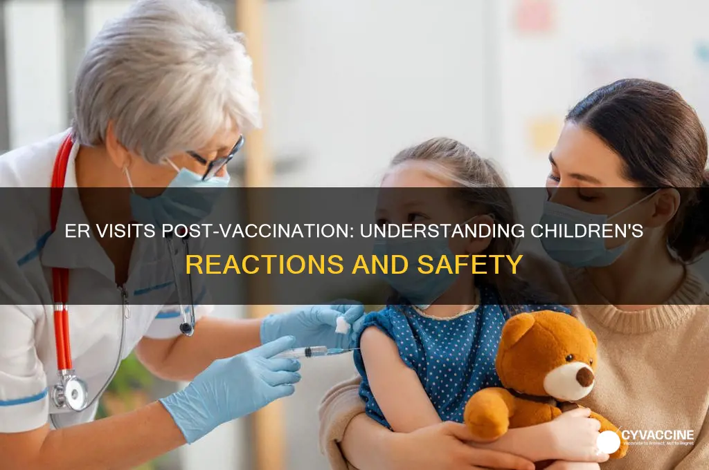 how many children visit the er after vaccinations