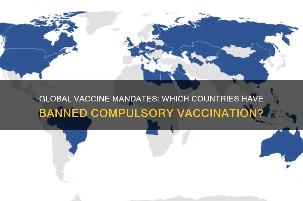 how many countries ban mandatory vaccines