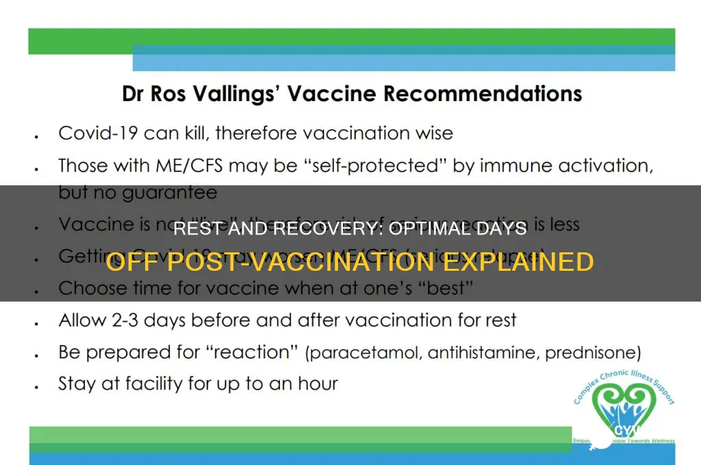 how many days rest after vaccine