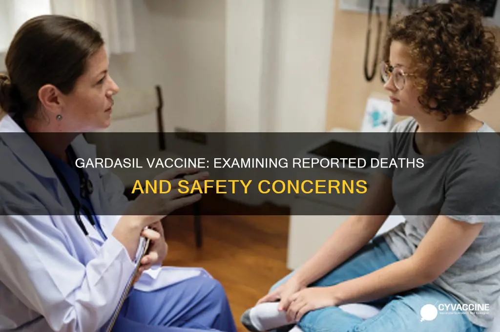 how many deaths are attributed to the gardasil vaccine