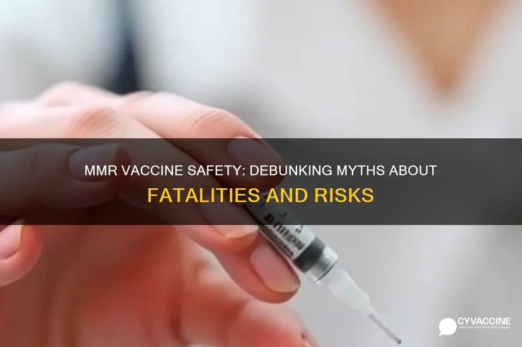 how many deaths from mmr vaccine