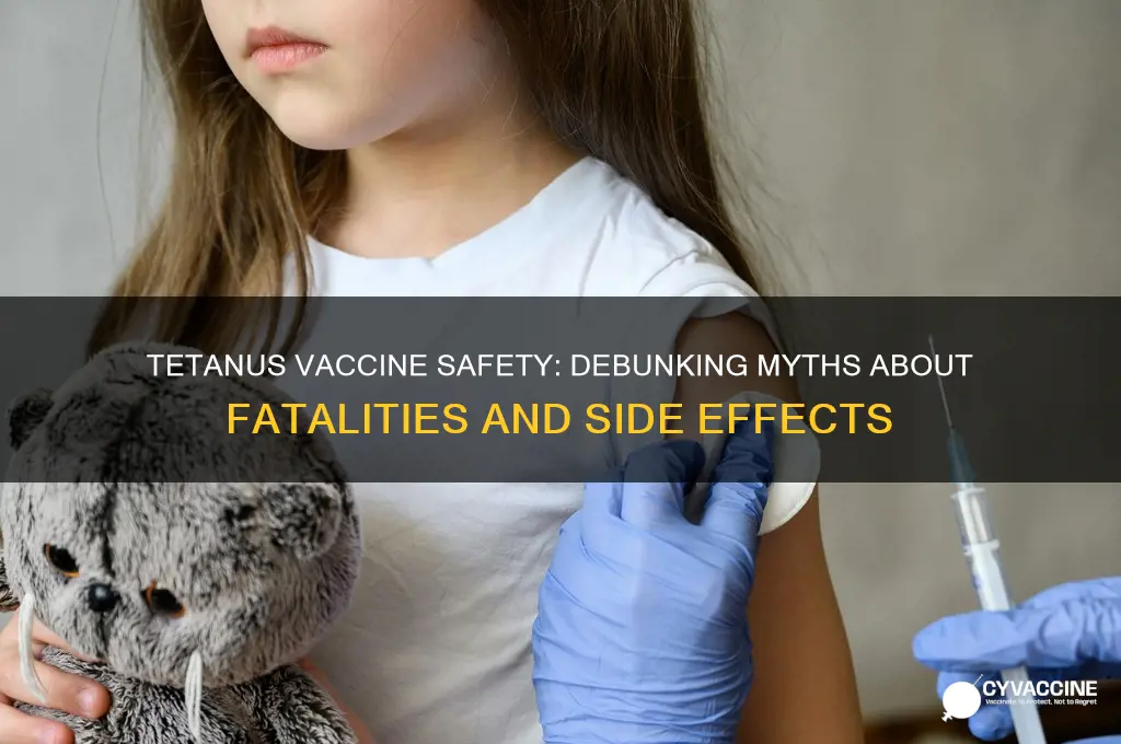 how many deaths from tetanus vaccine