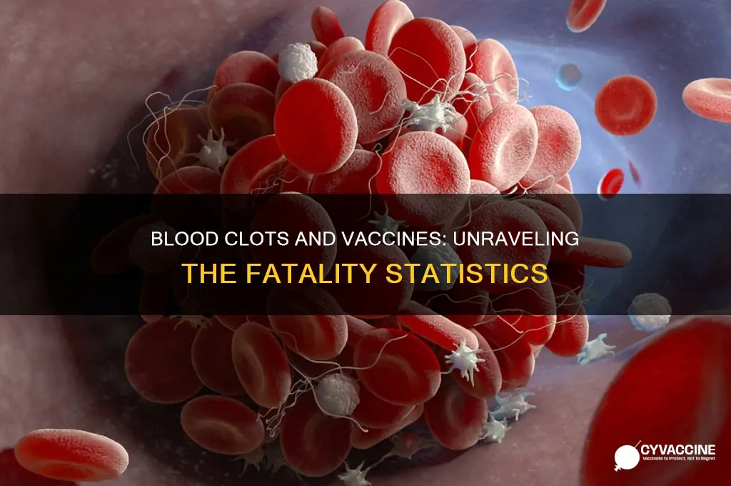 how many died from blood clots from vaccine