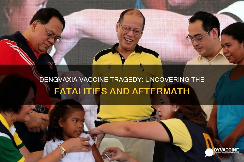 how many died in dengvaxia vaccine
