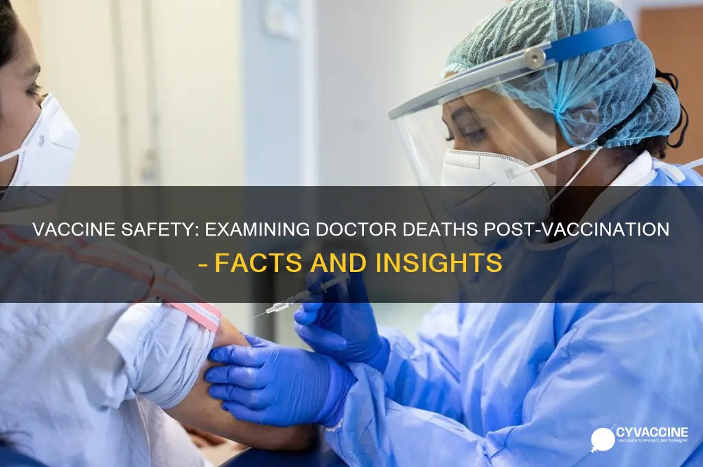 how many doctors died after vaccination