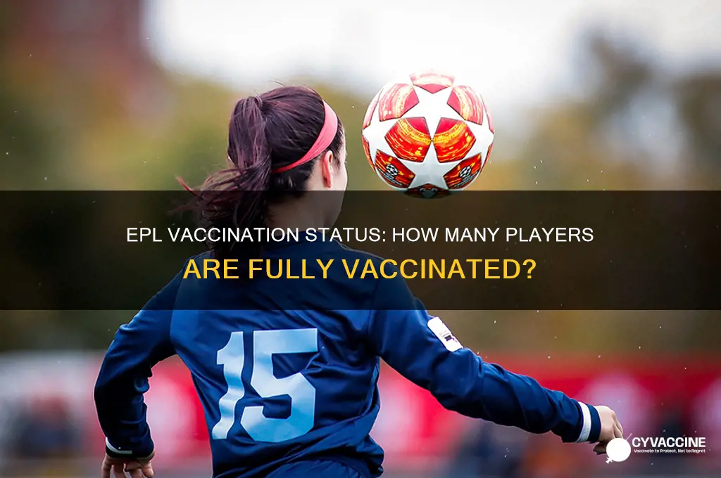 how many epl players are vaccinated