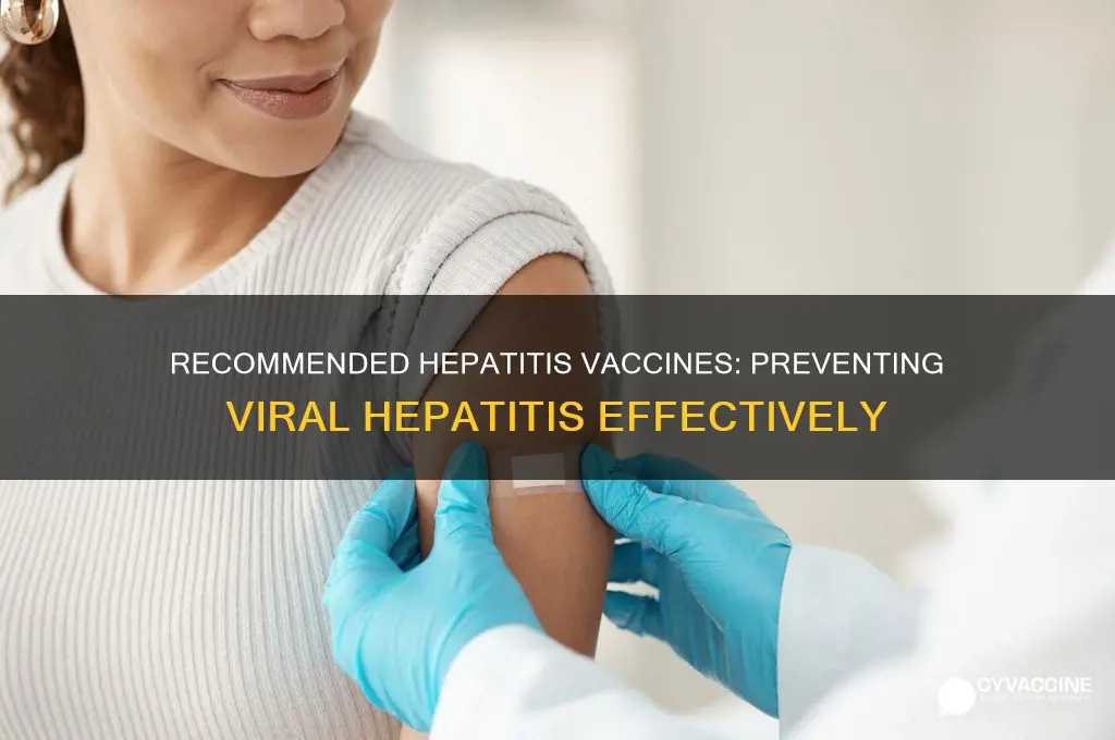 how many hepatitis vaccines are recommended to prevent viral hepatitis