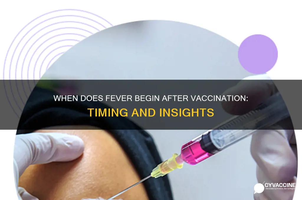 how many hours after vaccine does a fever start