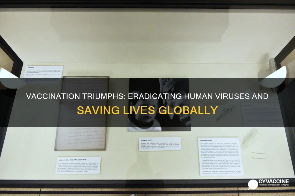 how many human viruses have been eliminated by vaccination