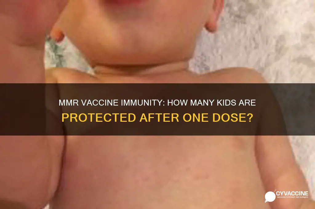 how many kids are immune after 1 mmr vaccine