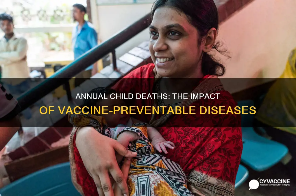 how many kids die annually over vaccinated diseases