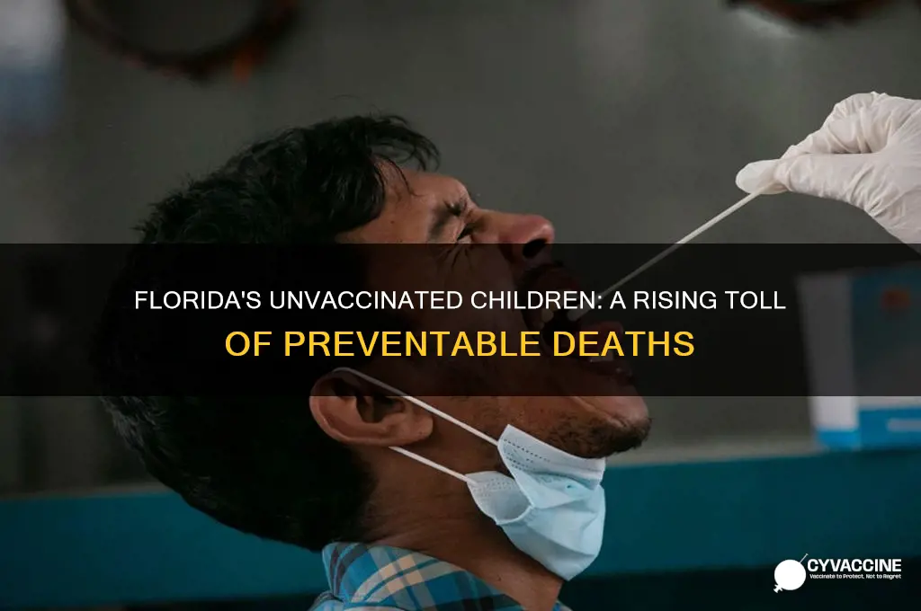 how many kids have died in florida from non vaccination