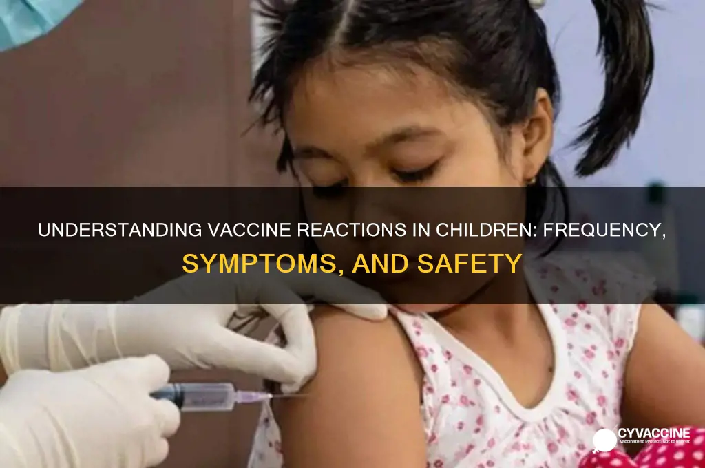 how many kids have vaccine reactions