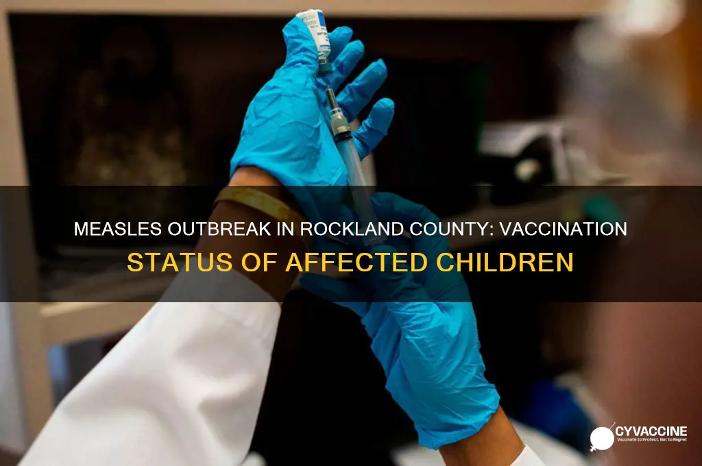 how many kids in rocklandcounty with measels are vaccinated