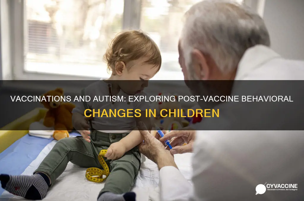 how many kids show autistic behaviors after receiving scheduled vaccinations