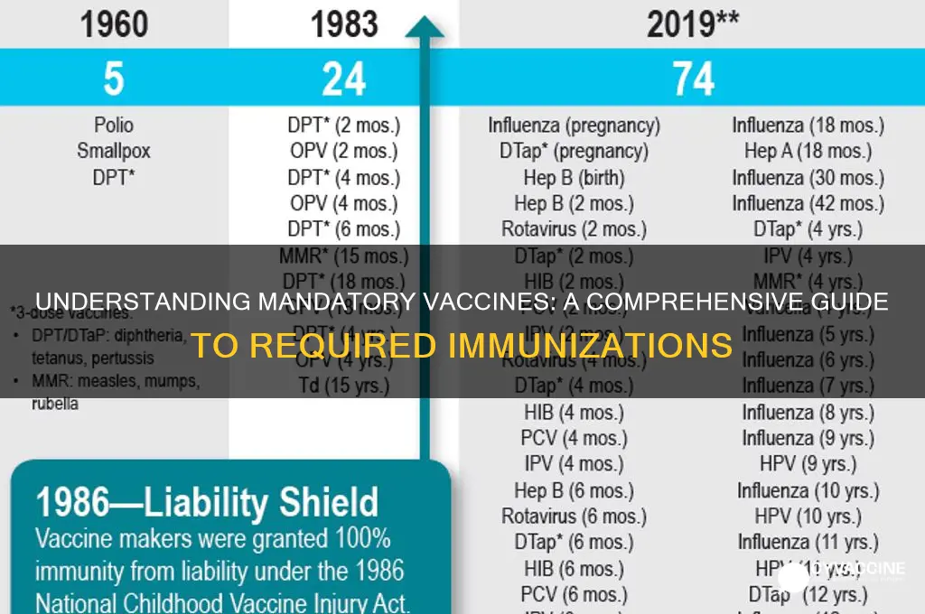 how many mandatory vaccines are there