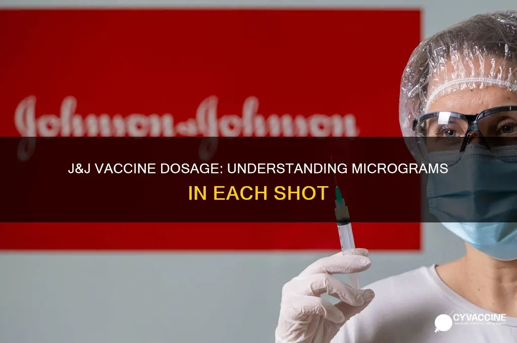 how many micrograms of vaccine in j&j