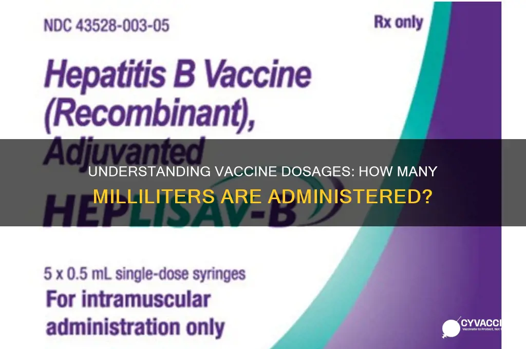 how many mililiters is a vaccine