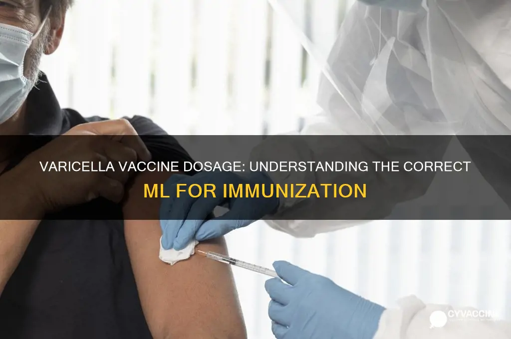 how many ml of varicella vaccine