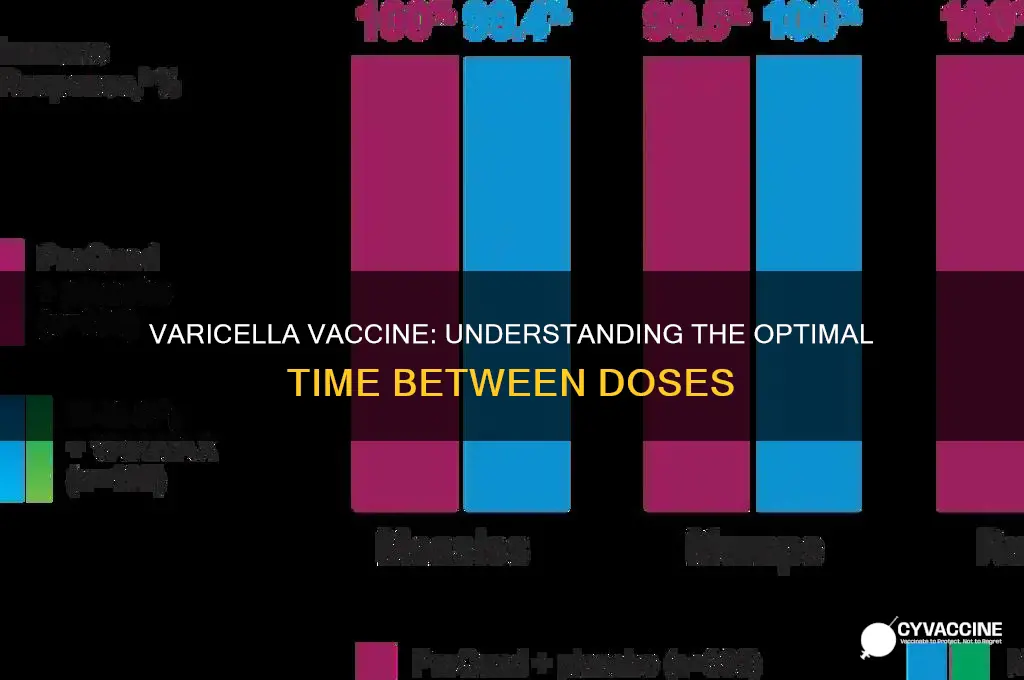 how many months between varicella vaccine