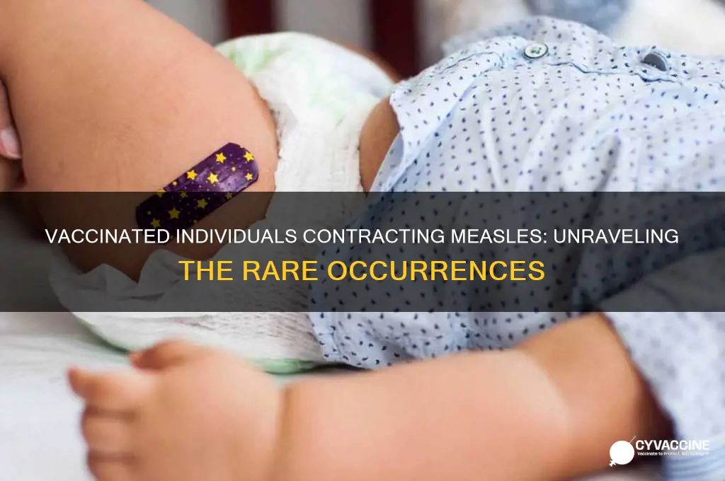how many peopple who have been vaccinated contracted miseasles