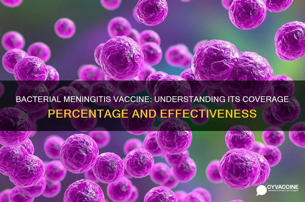 how many percent coverage does bacterial meningitis vaccine have
