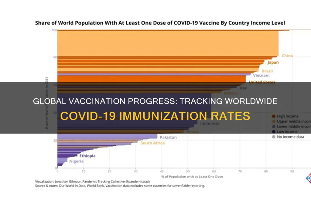 how many percent vaccinated in world