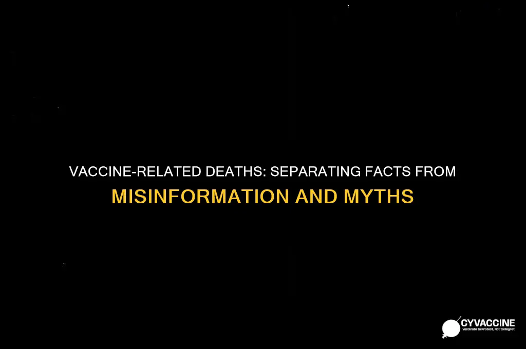 how many prople died from vaccine