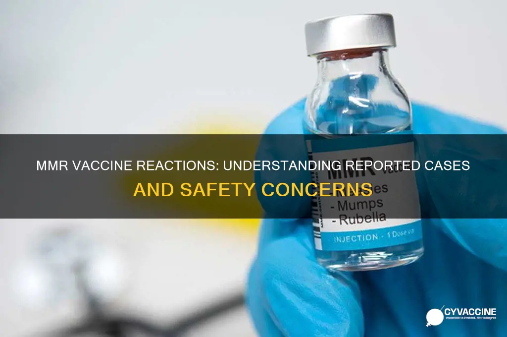 how many reactions to the mmr vaccine have there been