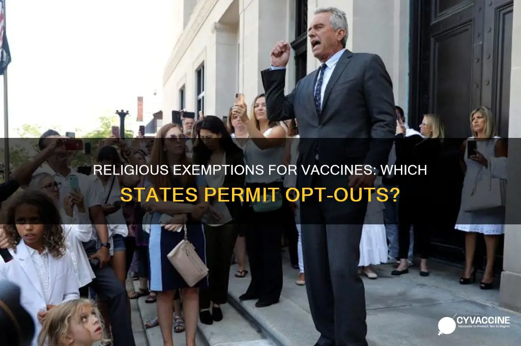 how many states allow religious exemption for vaccines