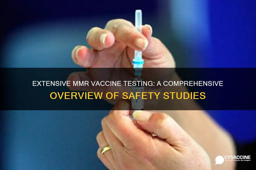 how many tests have been done on the mmr vaccine