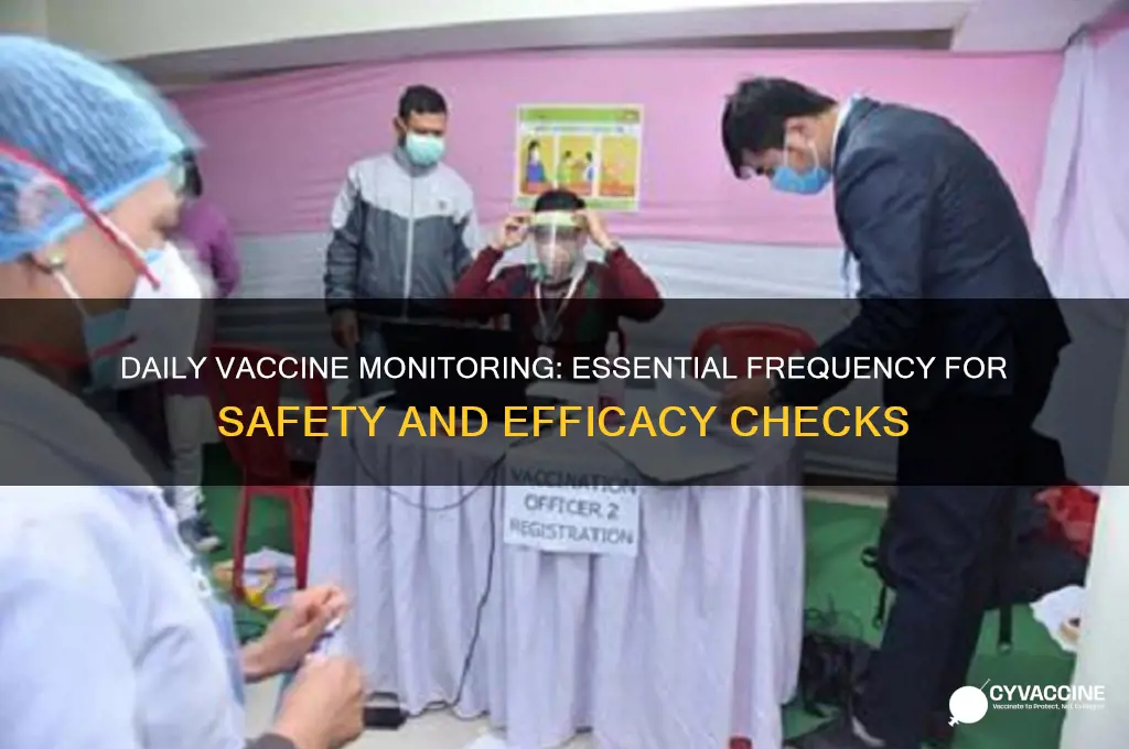 how many times a day must a vaccine be checked