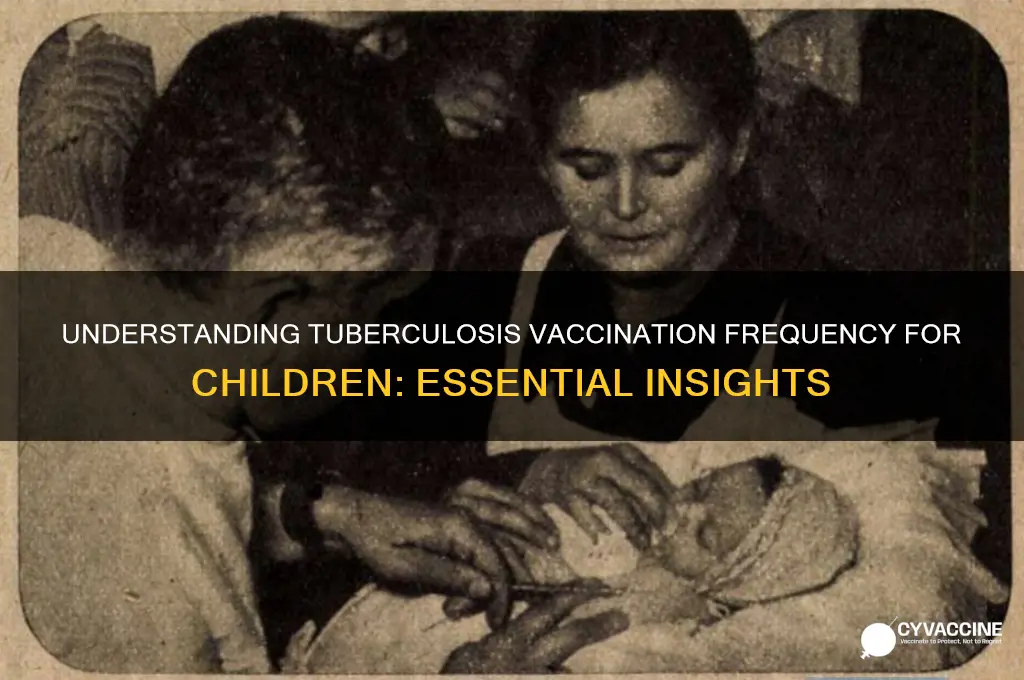 how many times must a child be vaccinated against tuberculosis