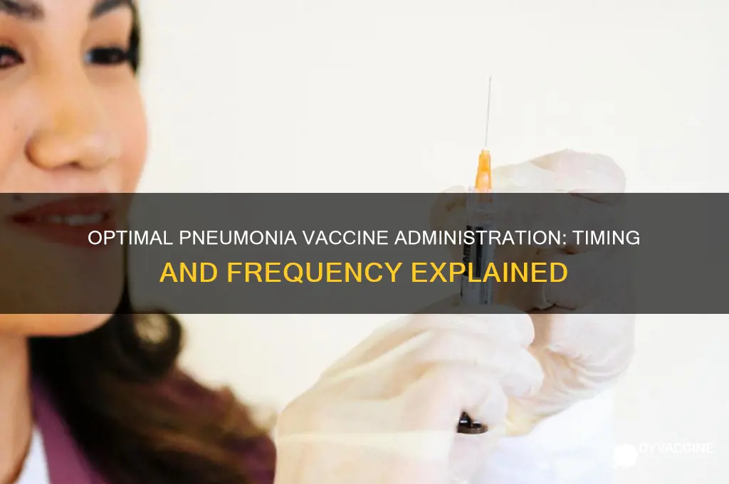 how many times sould the pnueoniae vaccine adminestered
