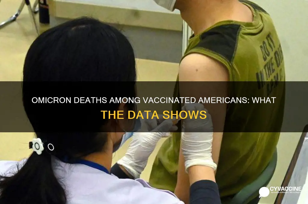 how many vaccinated americans have died from omicron