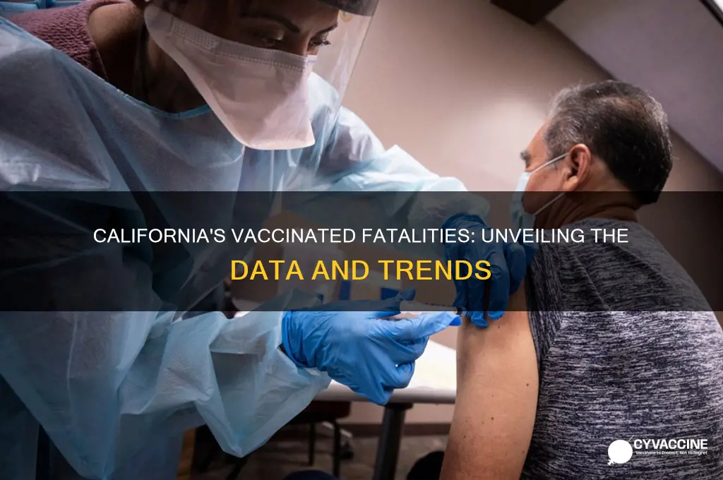 how many vaccinated deaths in california