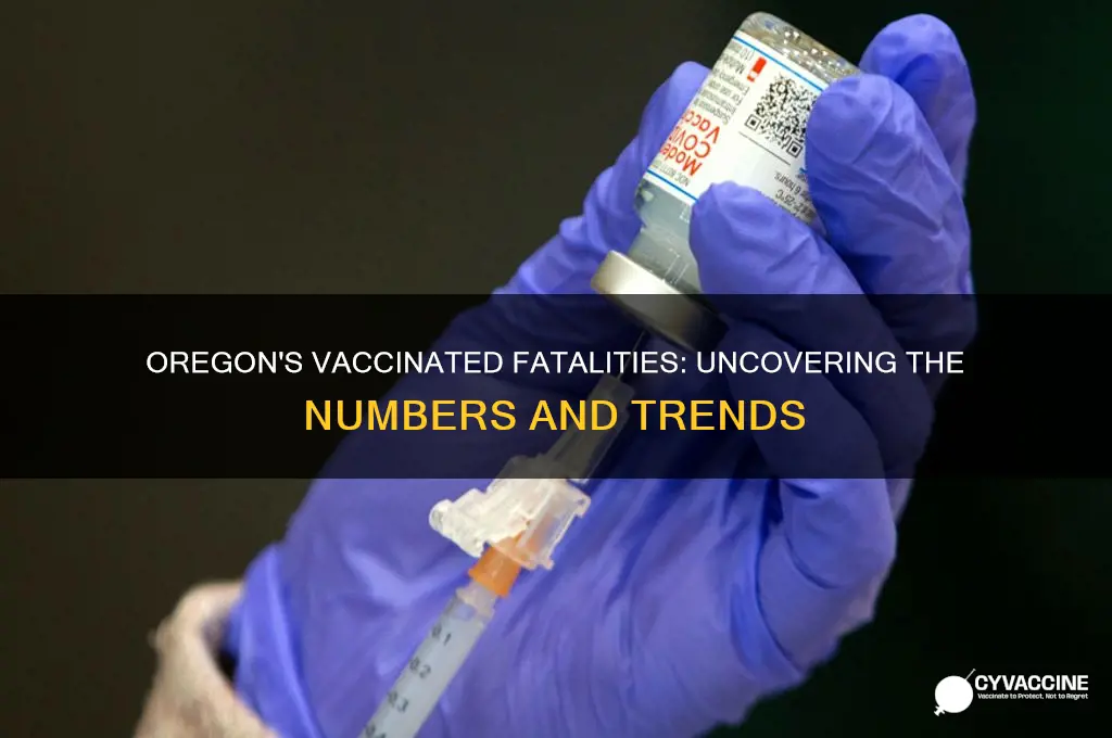how many vaccinated deaths in oregon