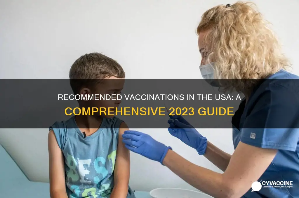 how many vaccinations are currently recommended in usa